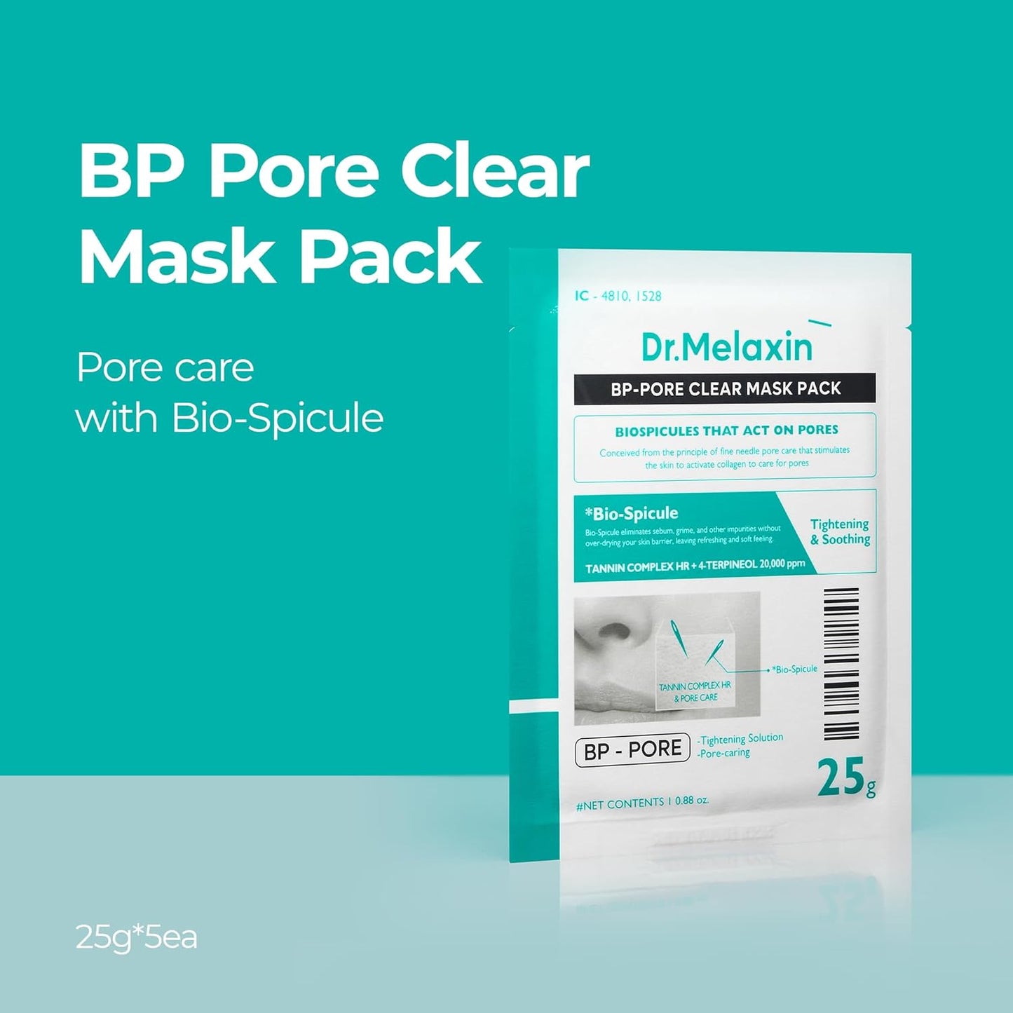 BP Pore Clear Facial Mask for Pore Minimizing, Elasticity Improvement, 5ea