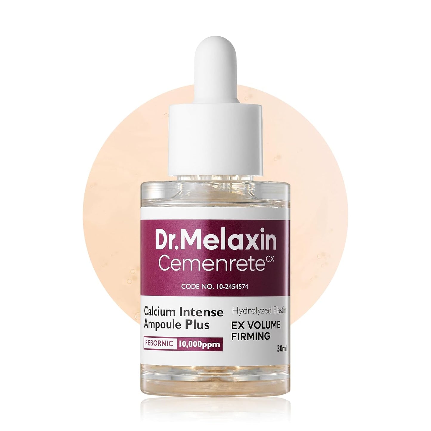 Cemenrete Calcium Ampoule Plus with Adenosine and Niacinamide for Sagging Under Eye Skin, Dark Circles, Fine Lines &Eye Bags 1.01fl.oz.