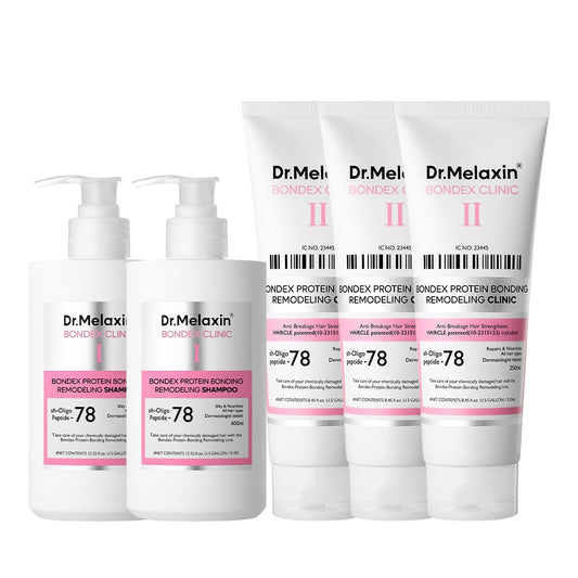 Bondex Protein Bonding Remodeling Conditioner+Shampoo | Hair Clinic for Shiny Hair | Strengthening Keratin & Peptides Bonder | Repair & Restore Strength of Dry, Damaged Hair