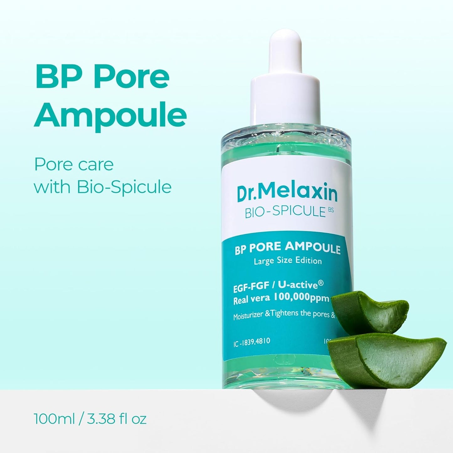BP Pore Ampoule 3.38 fl.oz | Bio spicule Pore Tightening, Cleansing, Energizing Stimulation, Pore Minimizer, 100ml