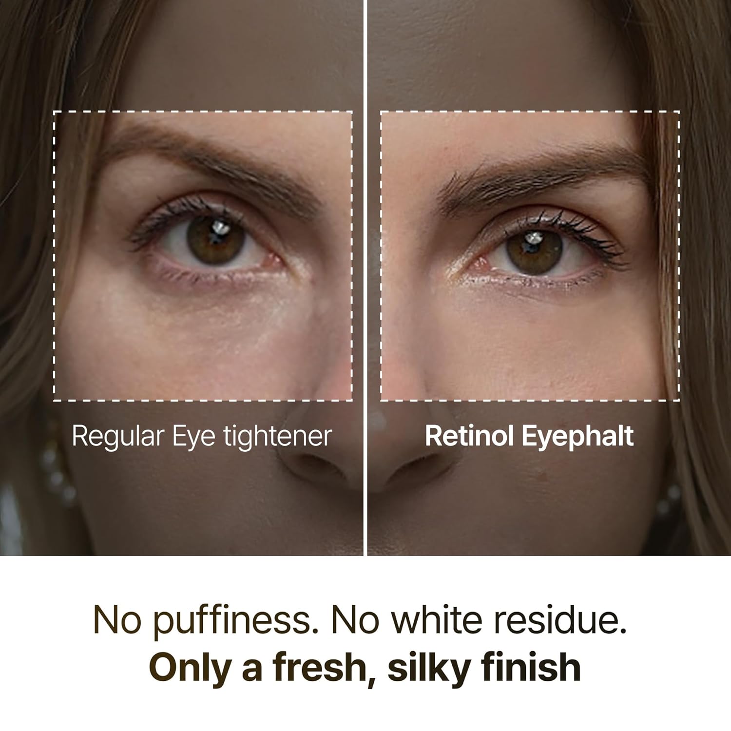 Retinol Eyebag Cream for Puffiness, Dark Circles & Fine Lines, Wrinkle, EGF Anti-Aging Under Eye Moisturizer with Niacinamide&Ceramide Makeup friendly korean skin care
