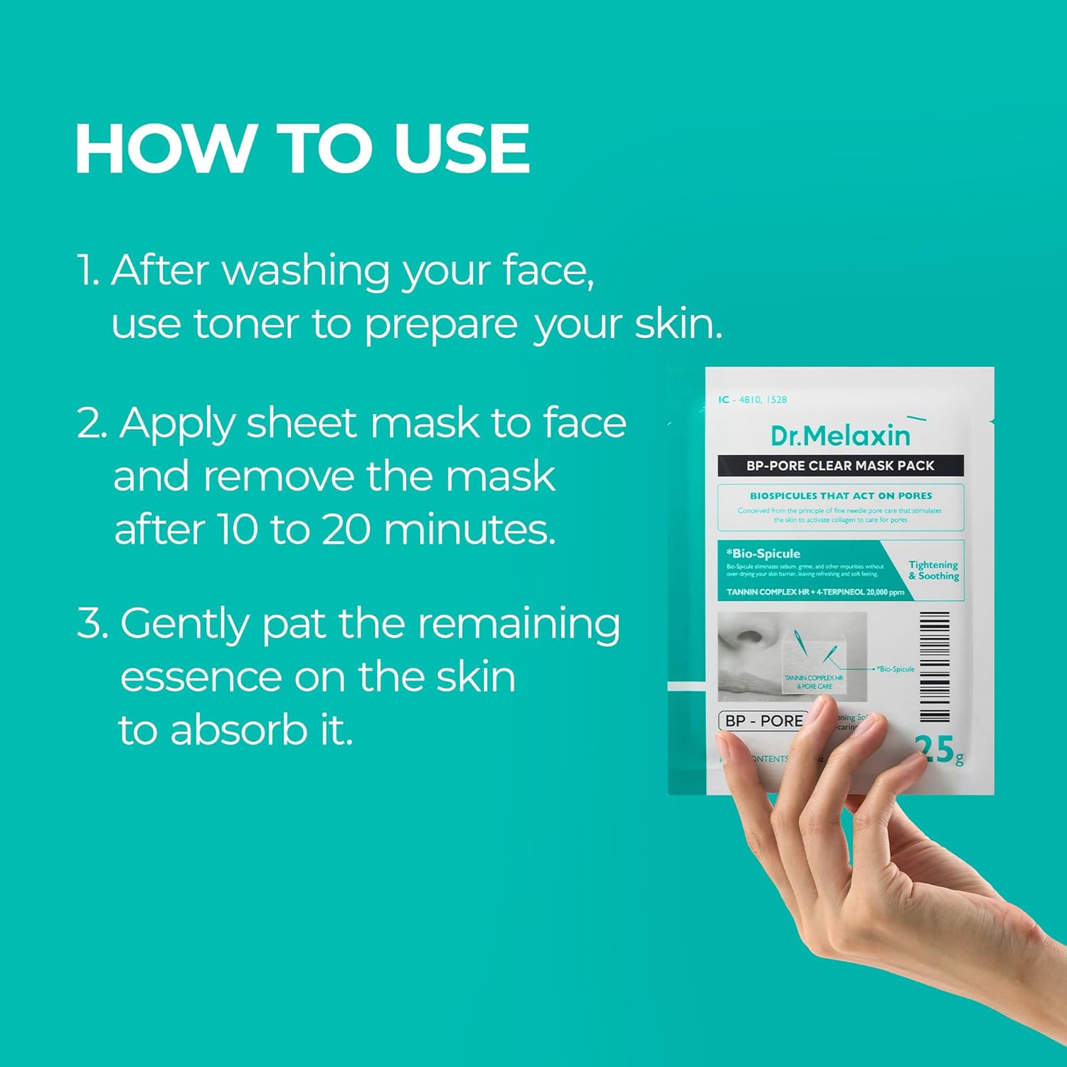 BP Pore Clear Facial Mask for Pore Minimizing, Elasticity Improvement, 5ea