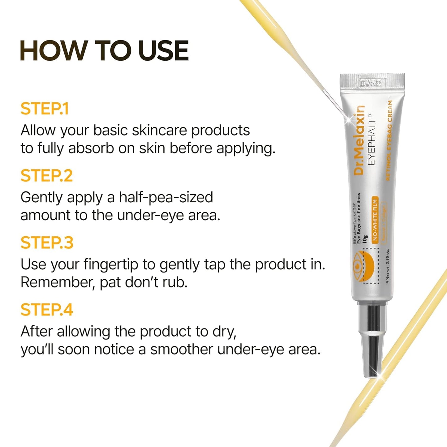 Retinol Eyebag Cream for Puffiness, Dark Circles & Fine Lines, Wrinkle, EGF Anti-Aging Under Eye Moisturizer with Niacinamide&Ceramide Makeup friendly korean skin care
